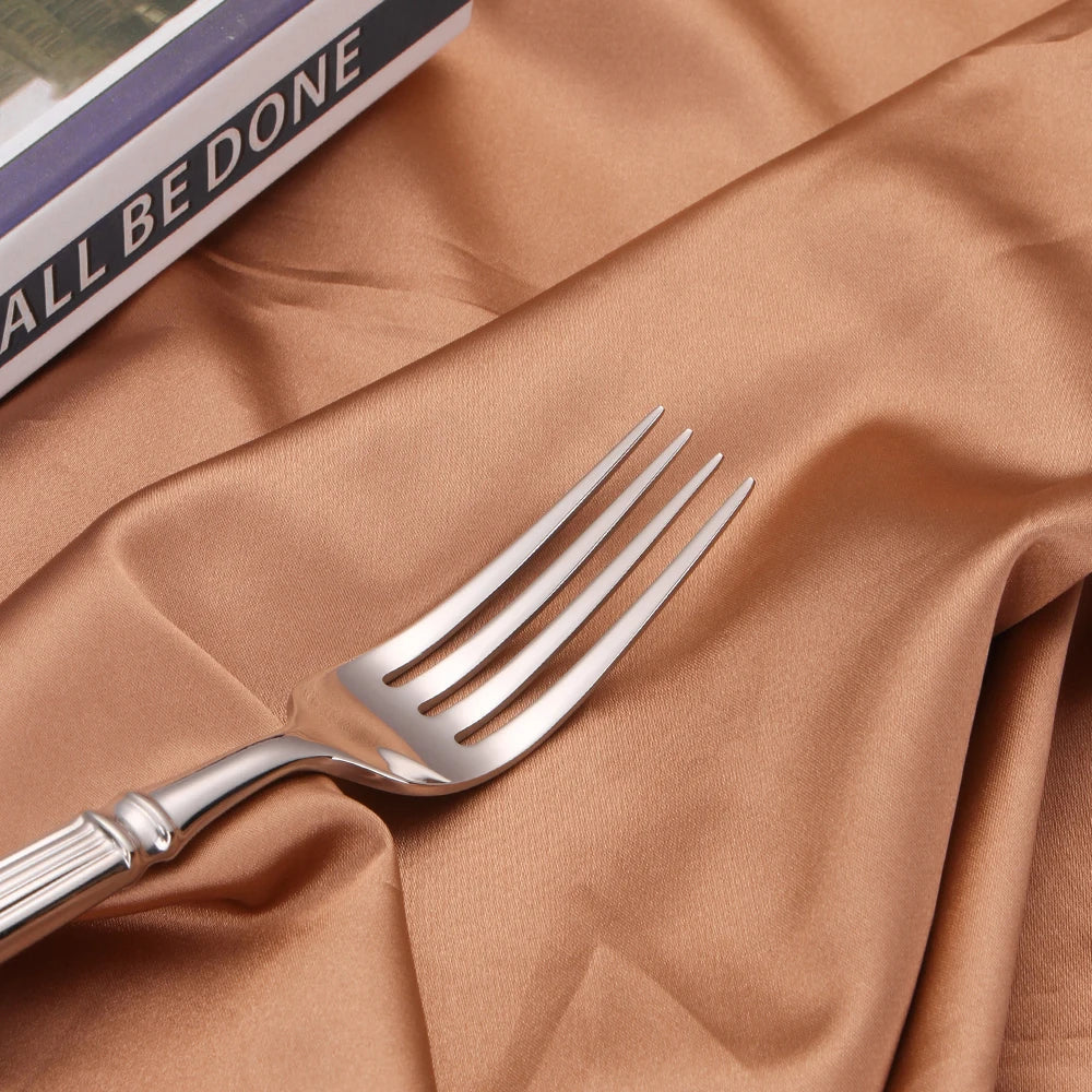 Premium bestickset i rostfritt stål – 304 spegelpolerat silverbestick för vardags- och formell middag