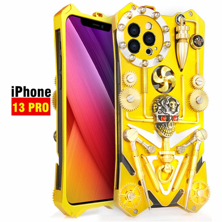 Mechanic Skull Cyberpunk Stil iPhone-fodral