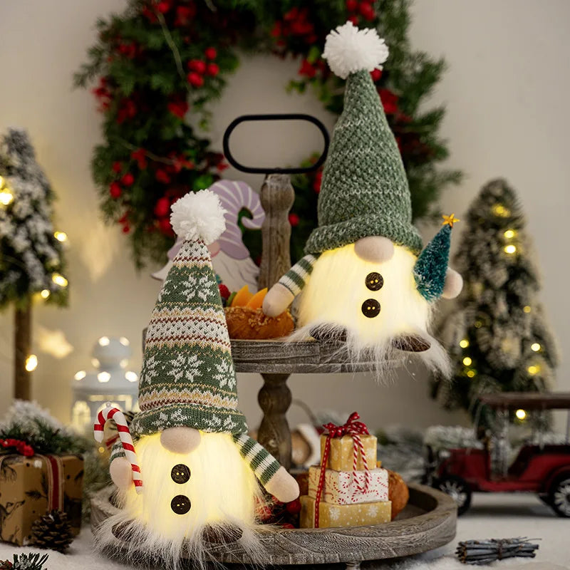 Jul Gnom Dekoration | LED Nattlampa | Varm Glöd Julprydnad