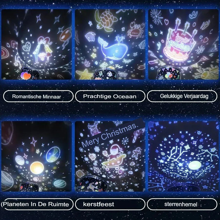 StarryDream - Stjärnhimmel Projektorlampa för Barn - Magisk Nattlampa