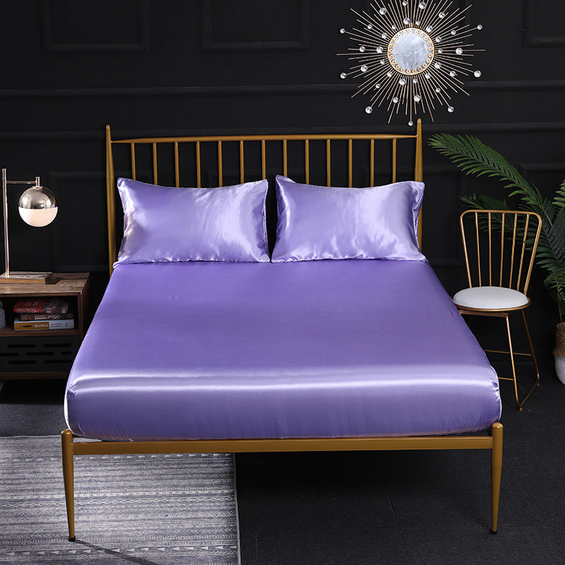 Silkesatin Elastisk Fodrad Lakan med GRATIS* Silkesatin Örngott