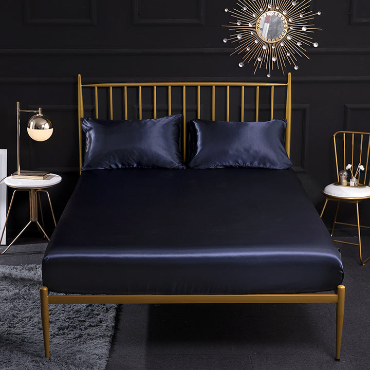 Silkesatin Elastisk Fodrad Lakan med GRATIS* Silkesatin Örngott