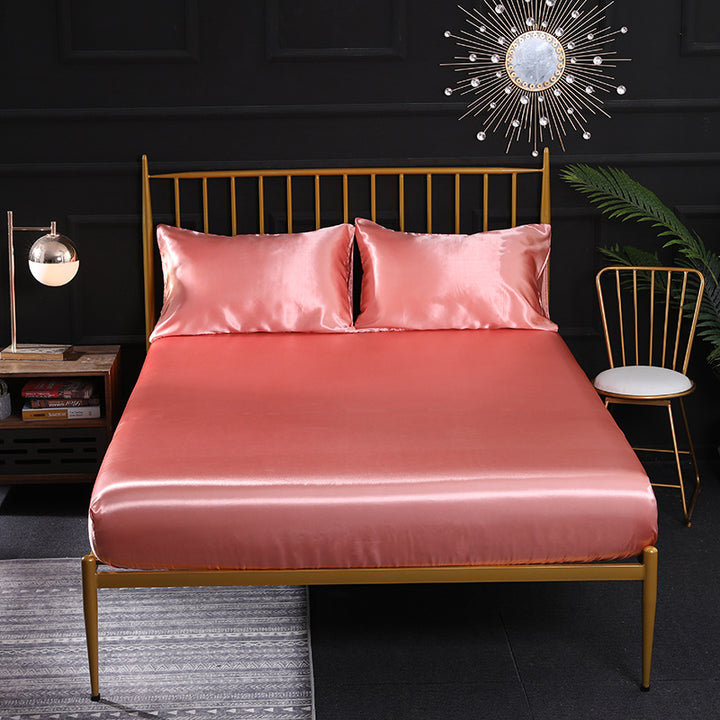 Silkesatin Elastisk Fodrad Lakan med GRATIS* Silkesatin Örngott