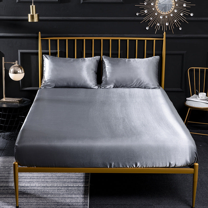 Silkesatin Elastisk Fodrad Lakan med GRATIS* Silkesatin Örngott