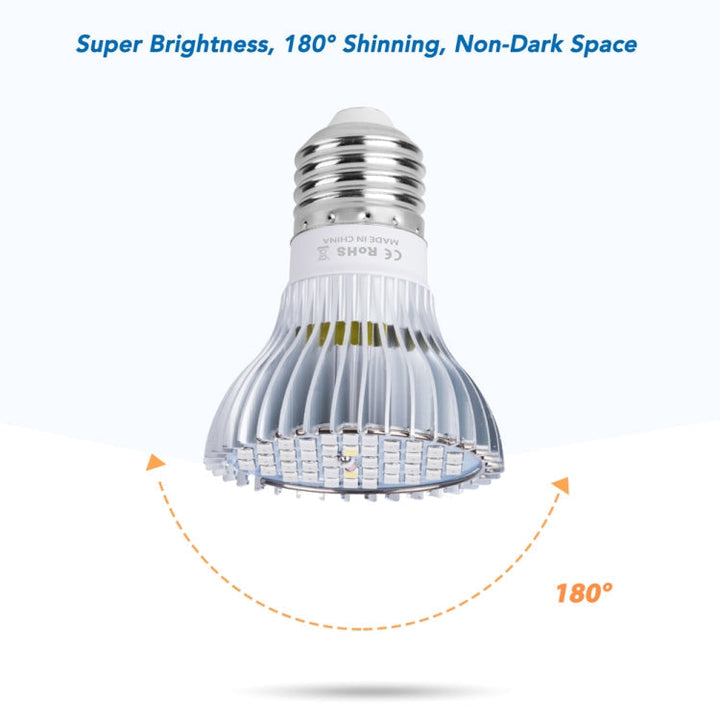 LED Växtbelysningslampa Fullspektrum E27 Växtfyllnadsbelysning, Effekt: 30W 40 Lampor