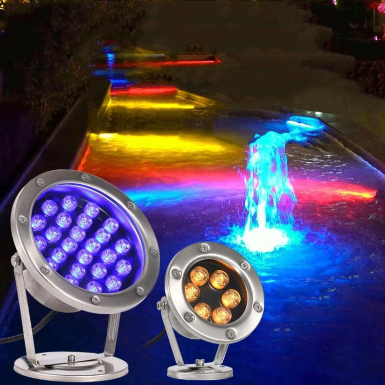 LED Underwater Light Pool Fish Pond Fountain Waterproof Landscape Light 24W (Varm Vit)