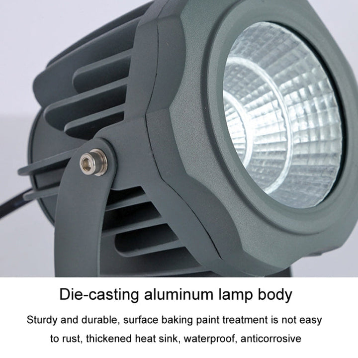 LED Flodljus COB Utomhus Vattentät Spotlight Reklamljus Trädgårdslampa, färg: 20W 7 färger