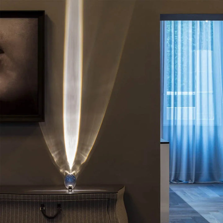 Kristall LED Bordslampa "Himlens Öga" – Italiensk Design Nattduksbord Projektorlampa för Vardagsrum och Sovrumsdekoration