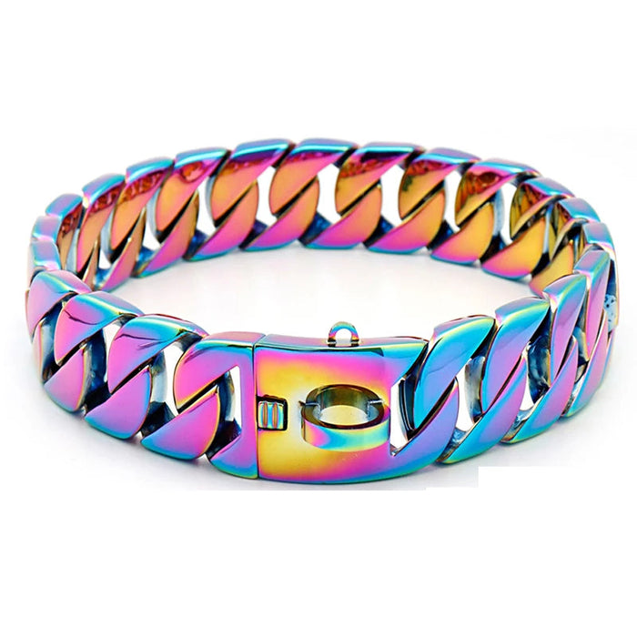 Styrka Nacke Metall Hundhalsband – Robust Halsband i Rostfritt Stål för Stora Hundar