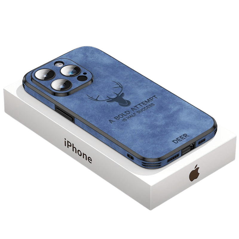 Läder iPhone-fodral med stötabsorbering och elegant design