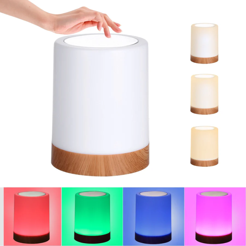 Dimmbar LED Nattlampa med Modern Design och Färgskifte