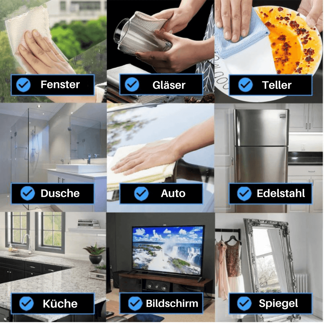 Mjukt Touch Wonder Cloth – Ränderfri rengöring av glas, speglar och rostfritt stål |