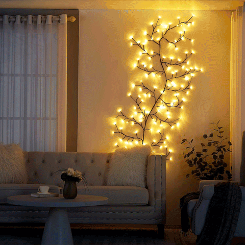 Vin LED Trädgårdsslingor – 144 flexibla LED-lampor med 8 lägen för inomhus- och utomhusbruk