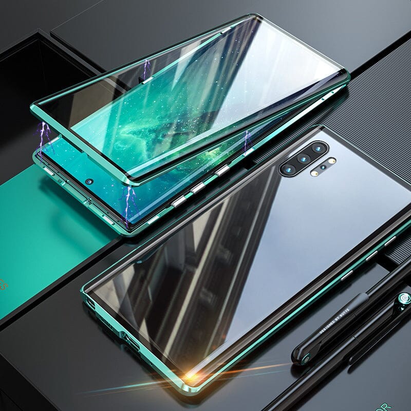Magnetiskt härdat glas dubbelsidigt mobilskal för Samsung