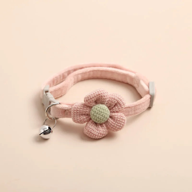 Justerbar kattkrage med blomma - FlowerCharm