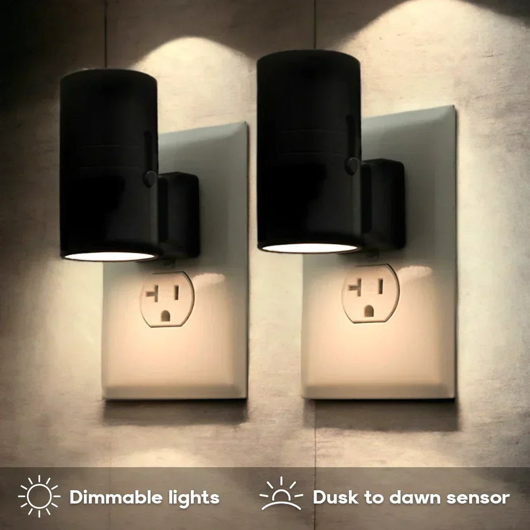Dimbar Plugg-i-Nattlampa med Rörelsesensor - LED-lampa för Sovrum, Korridorer och Trappor
