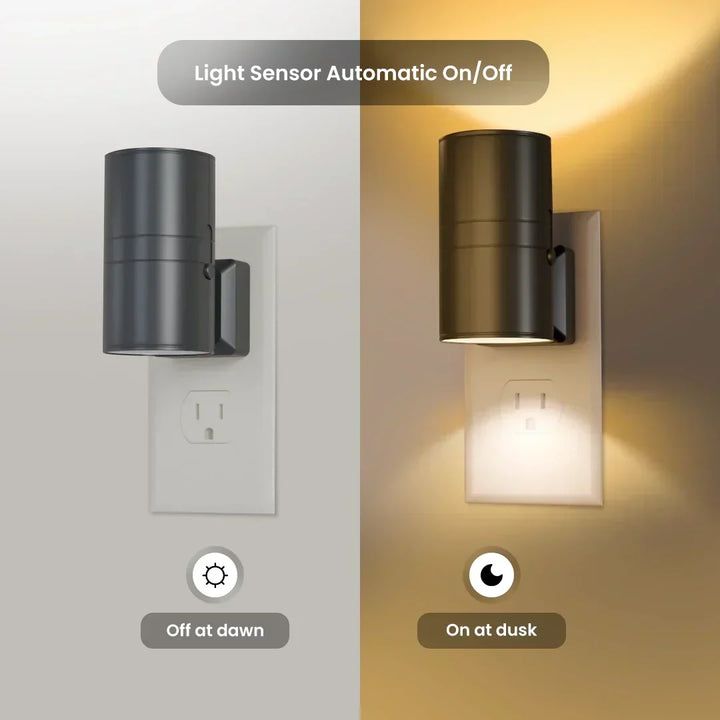 Dimmbar Plug-In Nattlampa med Rörelsesensor - LED-lampa för Sovrum, Korridorer och Trappor