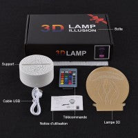 3D Lampa Noshörning Majestätisk