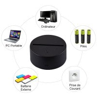 3D Lampa Noshörning Majestätisk