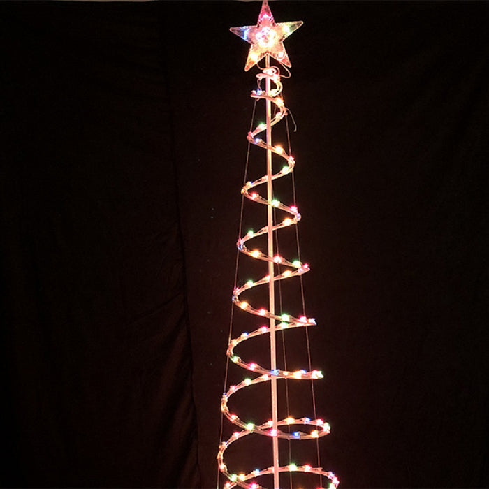 Varuvika LED-spiralgran 180 cm med stjärna i toppen