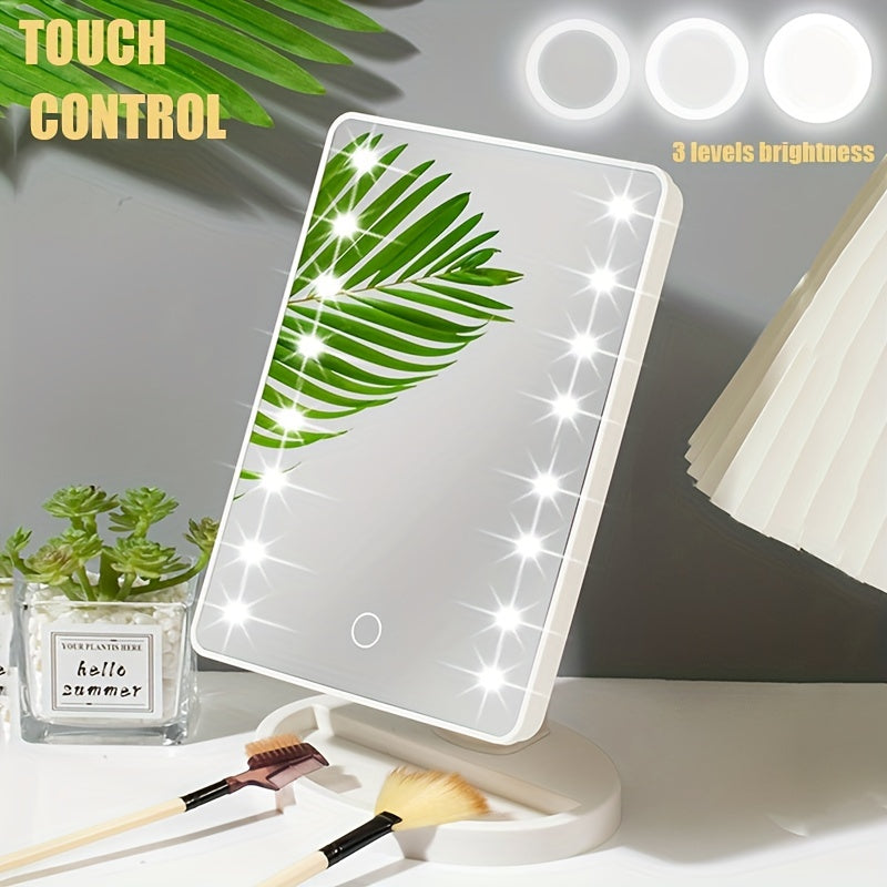 GlowPerfect - Bärbar Makeup Spegel med 16 LED-lampor