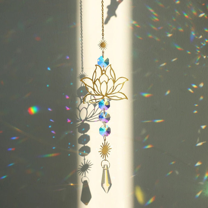 Chakra Kristall Lotus Solfångare