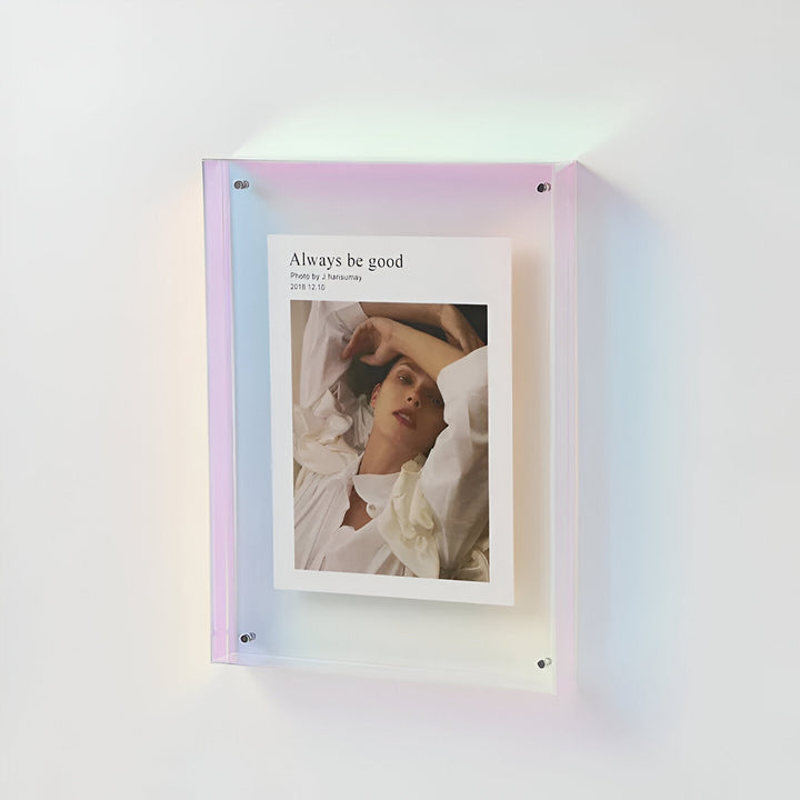 färgglad transparent akryl bildram