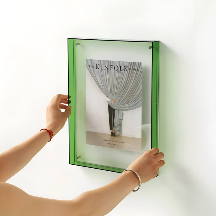 färgglad transparent akryl bildram