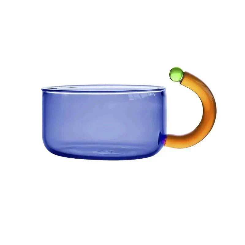 Kontrastfärgad Glasteapot Set – Stilig &amp; Värmebeständig Design