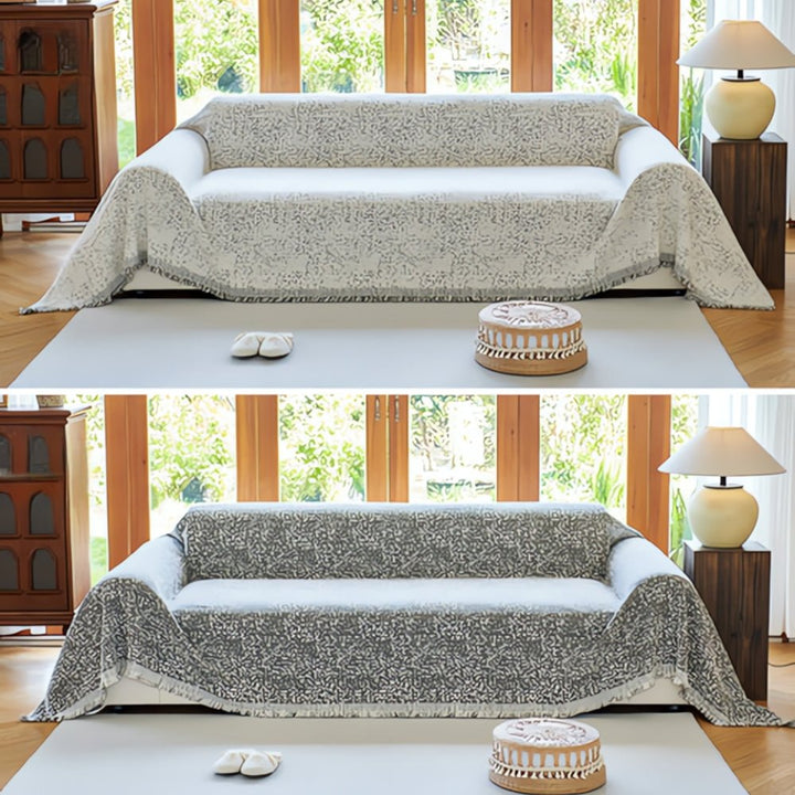 CozyNest – Vändbar Mikrofiber Sofföverdrag, Halkfri och Lättskött