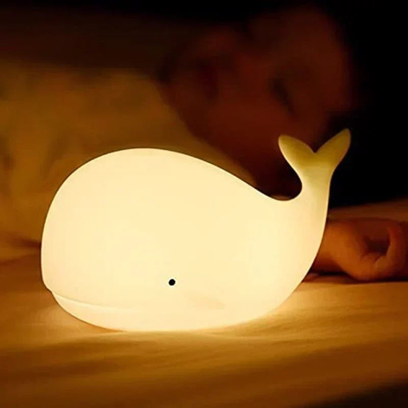 Söt Val Nattlampa med Färgändring - GlowWhale