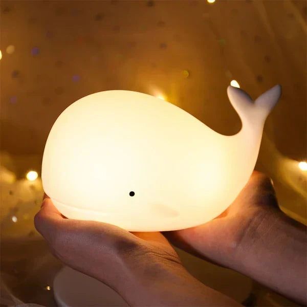 Söt Val Nattlampa med Färgskiftning - GlowWhale