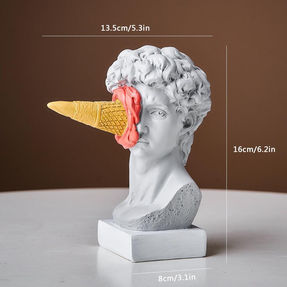 Figur Ansikte Glasskonst Skulptur