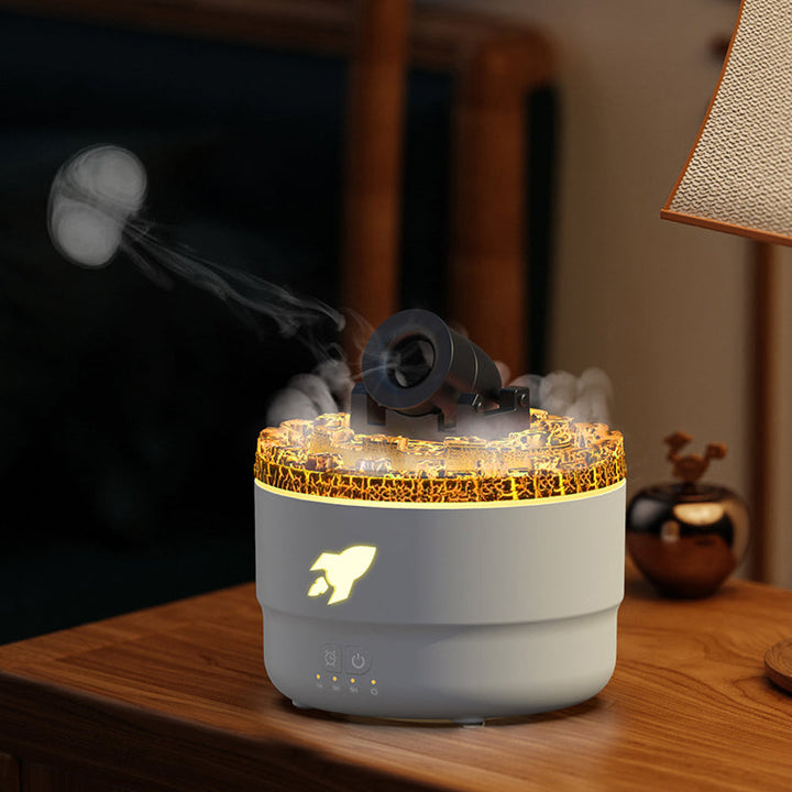 Kanon Luftfuktare Aromadiffuser Vattenånga Nattljus Lava Perfekt Gåva
