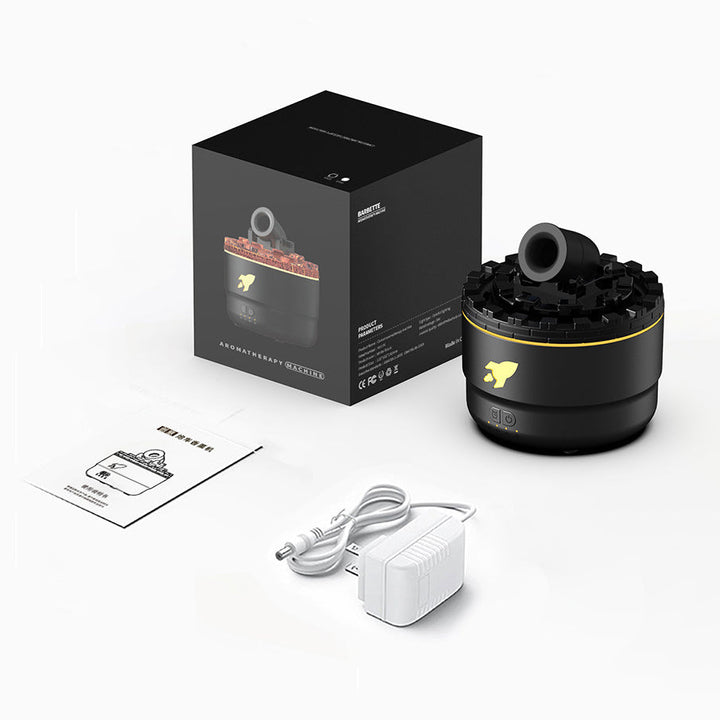 Kanon Luftfuktare Aromadiffuser Vattenånga Nattljus Lava Perfekt Gåva