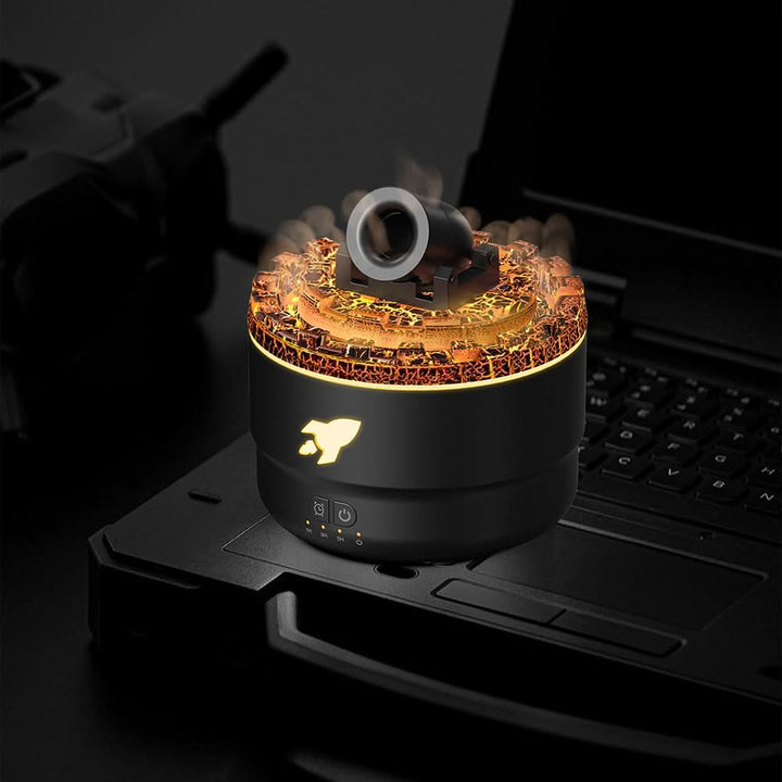 Lava Cannon Luftrenare Aromadiffusor med Dimma Nattljus