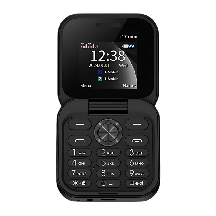 Liten hopfällbar mobiltelefon med dubbla SIM-kort