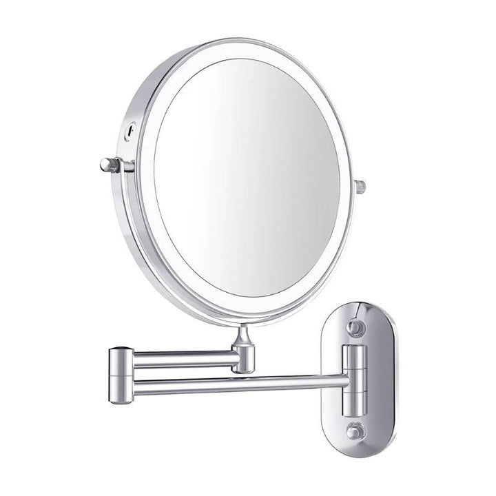 Evida LED Förstoringsspegel med Kromfinish – Uppladdningsbar Sminkspegel för Precisionsmakeup &amp; Hudvård