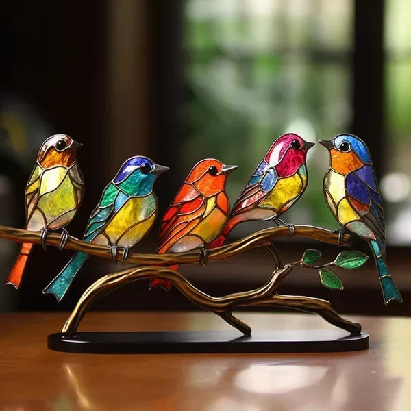 VitraGlow Hantverkad färgad Borddekoration | Konstnärlig Lyx Ornament