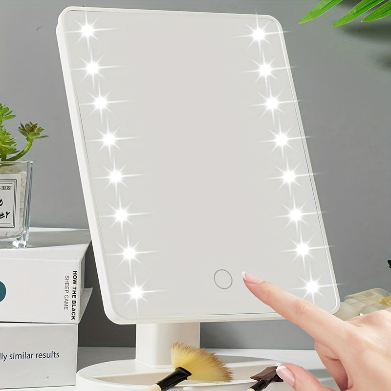 GlowMirror – Bärbar Sminkspegel med LED-belysning