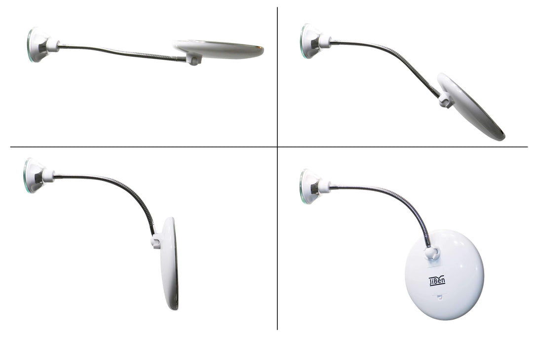 Luminessa LED Förstoring Spegel med Svanhals | 10x Förstoring &amp; Dagsljus LED | Flexibel &amp; Sladdlös
