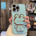 3D Kanin Koreansk Stil Spegel iPhone Fodral