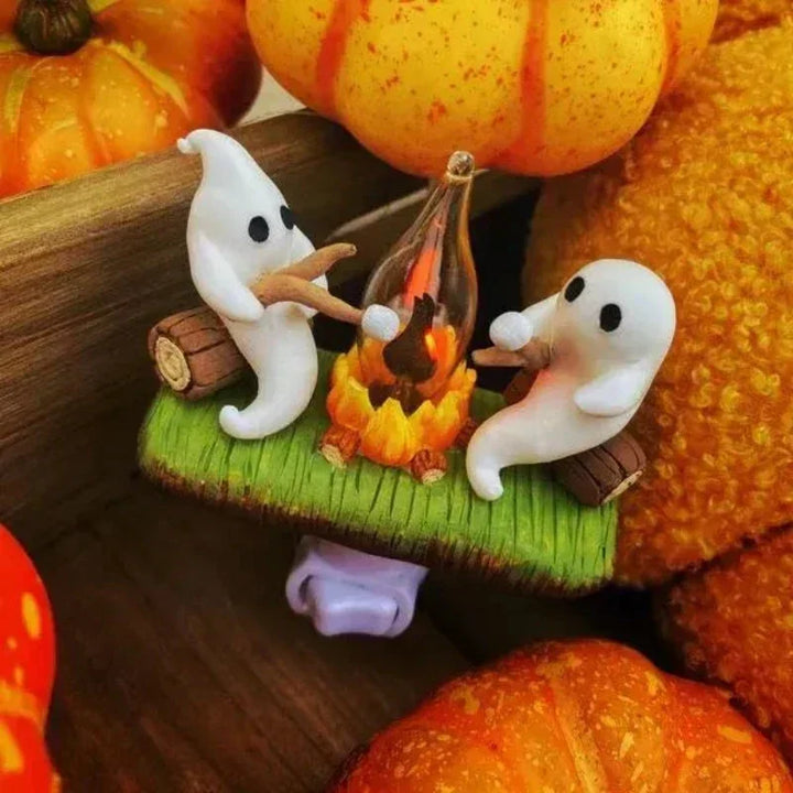 Spöklikt Lägereld Blinkande Nattljus