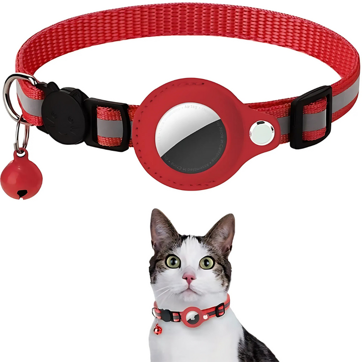 Katt Halsband Med Klocka Och GPS Tracker Hållare