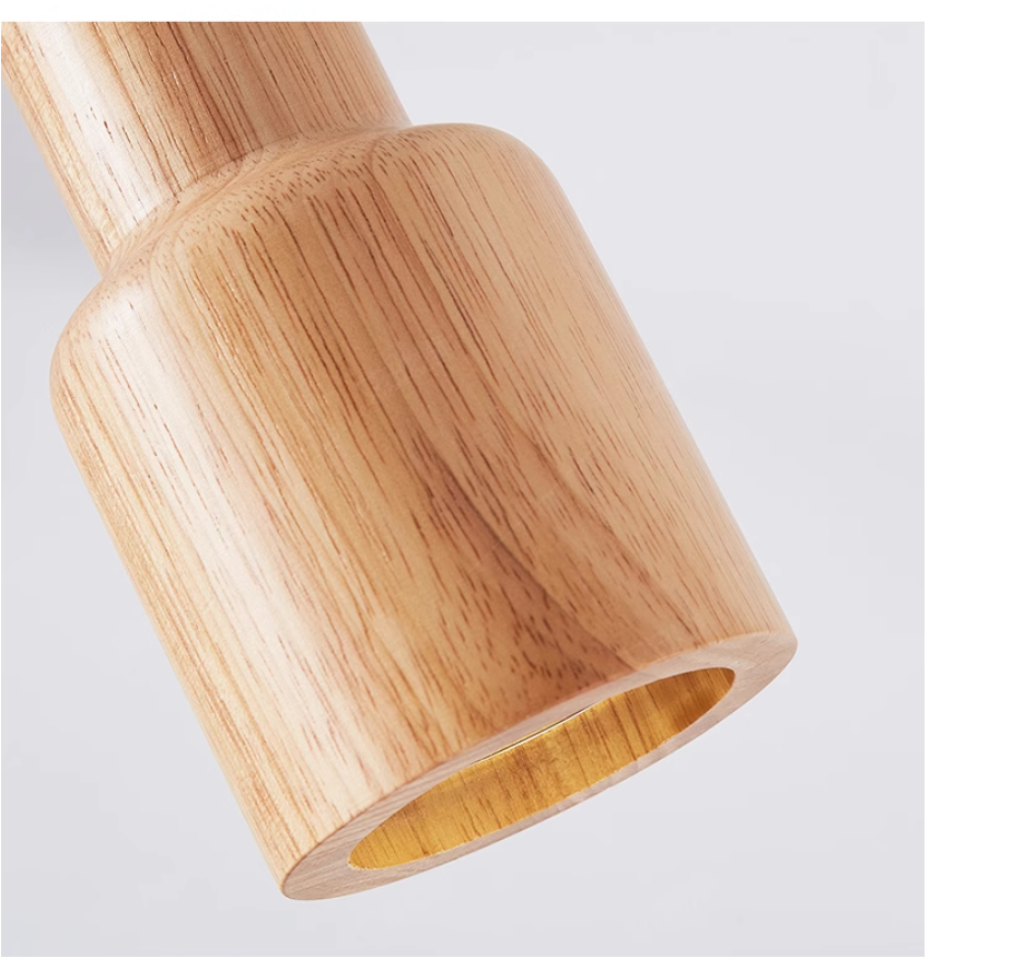 Skandinavisk Träpendellampa – Minimalistisk Design för Vardagsrum och Sovrum | Naturlig Trälook