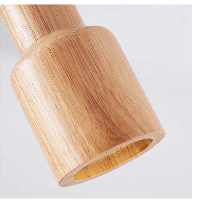 Skandinavisk Träpendellampa – Minimalistisk Design för Vardagsrum och Sovrum | Naturlig Trälook