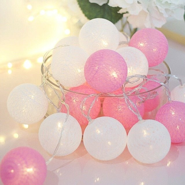 LED Bomull Boll Girlang Ljus