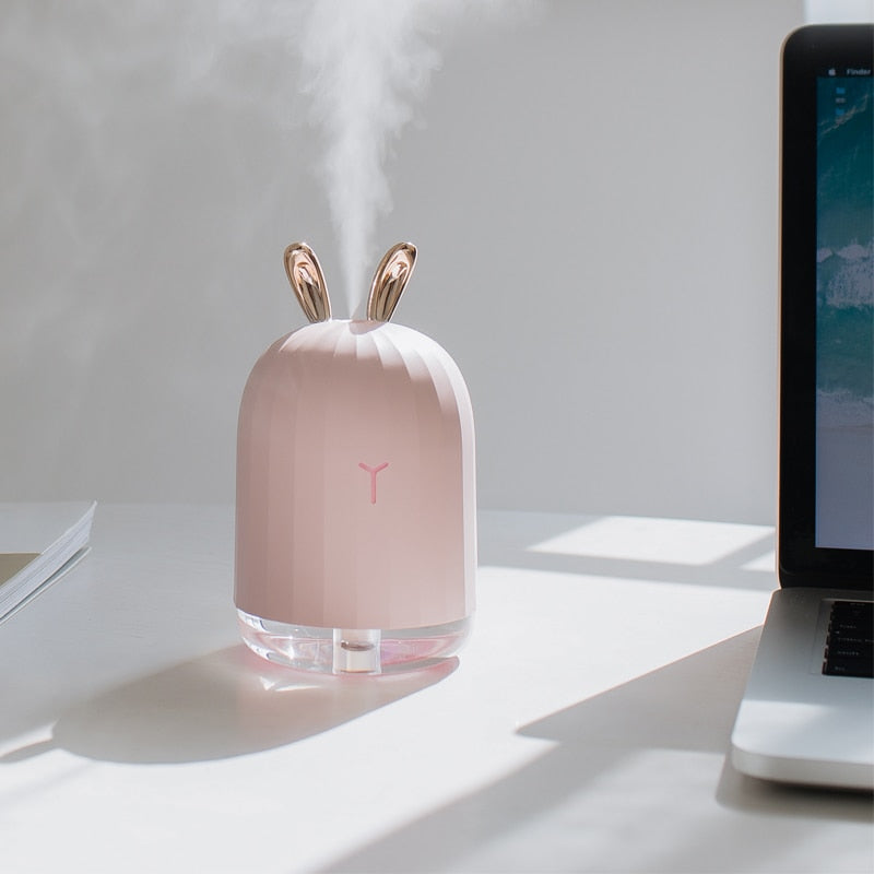 BunnyAir Barnens Luftfuktare – Med Nattlampa och LED-belysning |