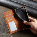 Mobilfodral i Magnetiskt Läder med Flip Cover