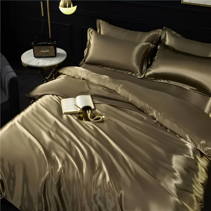Satin Duvet Cover Set i Siden